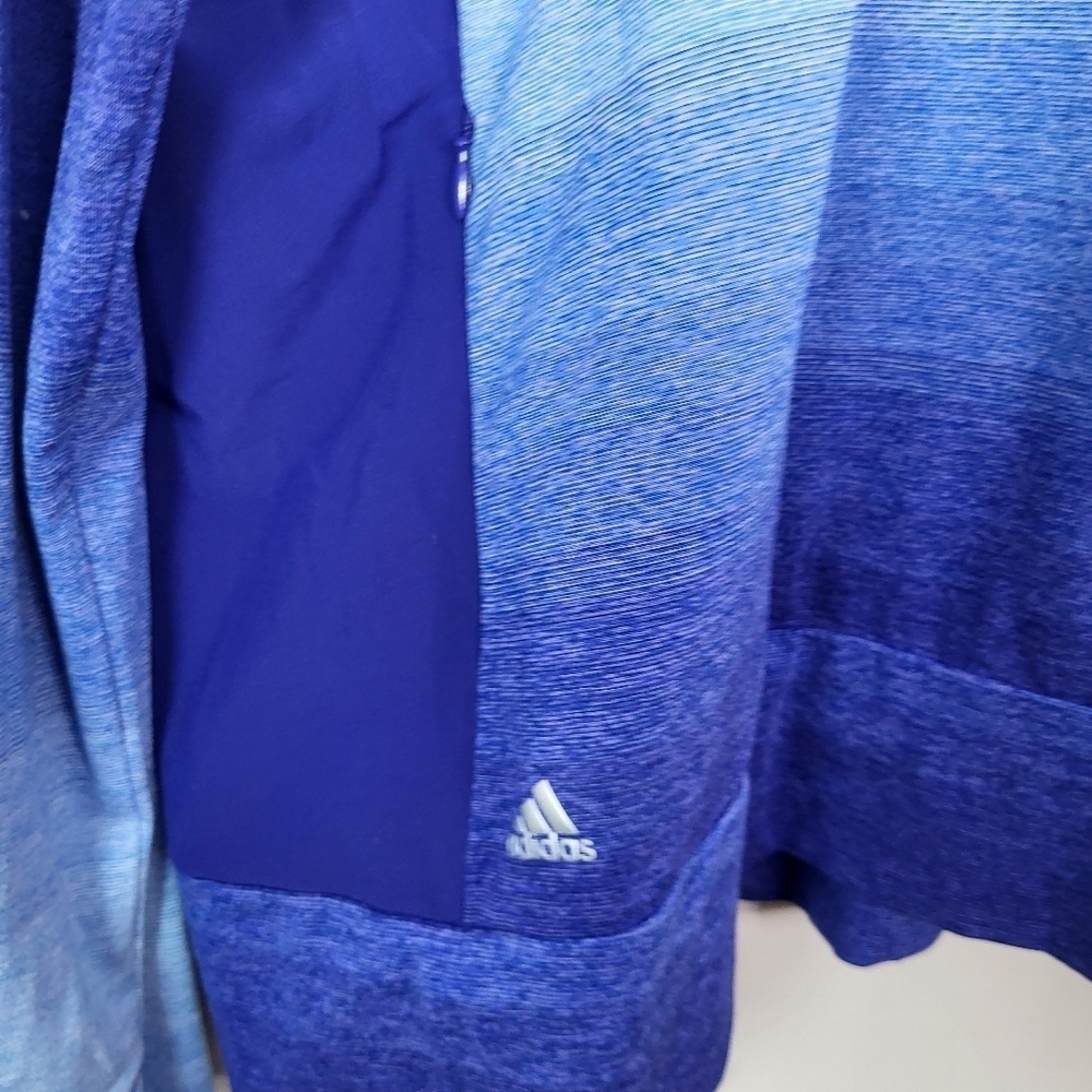 Adidas Golf Blue Gradient Quarter-Zip Pullover SZ XL - Picture 3 of 8
